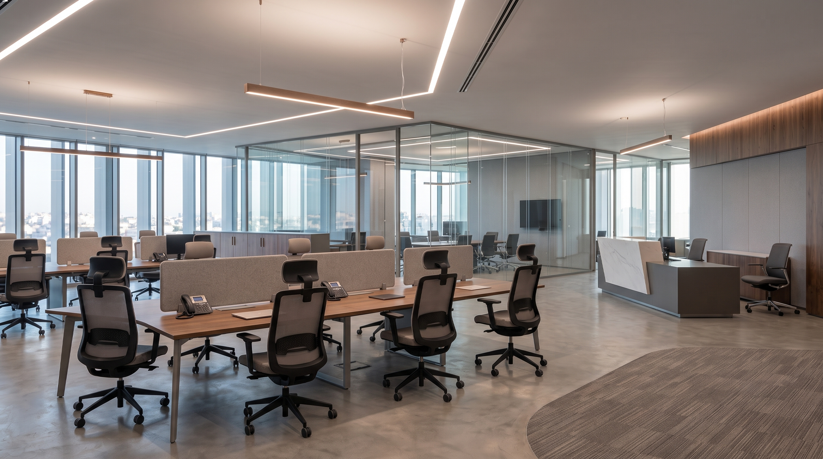 Aménagement d'open space collaboratif — solutions de postes partagés et de bureaux modulables pour entreprises