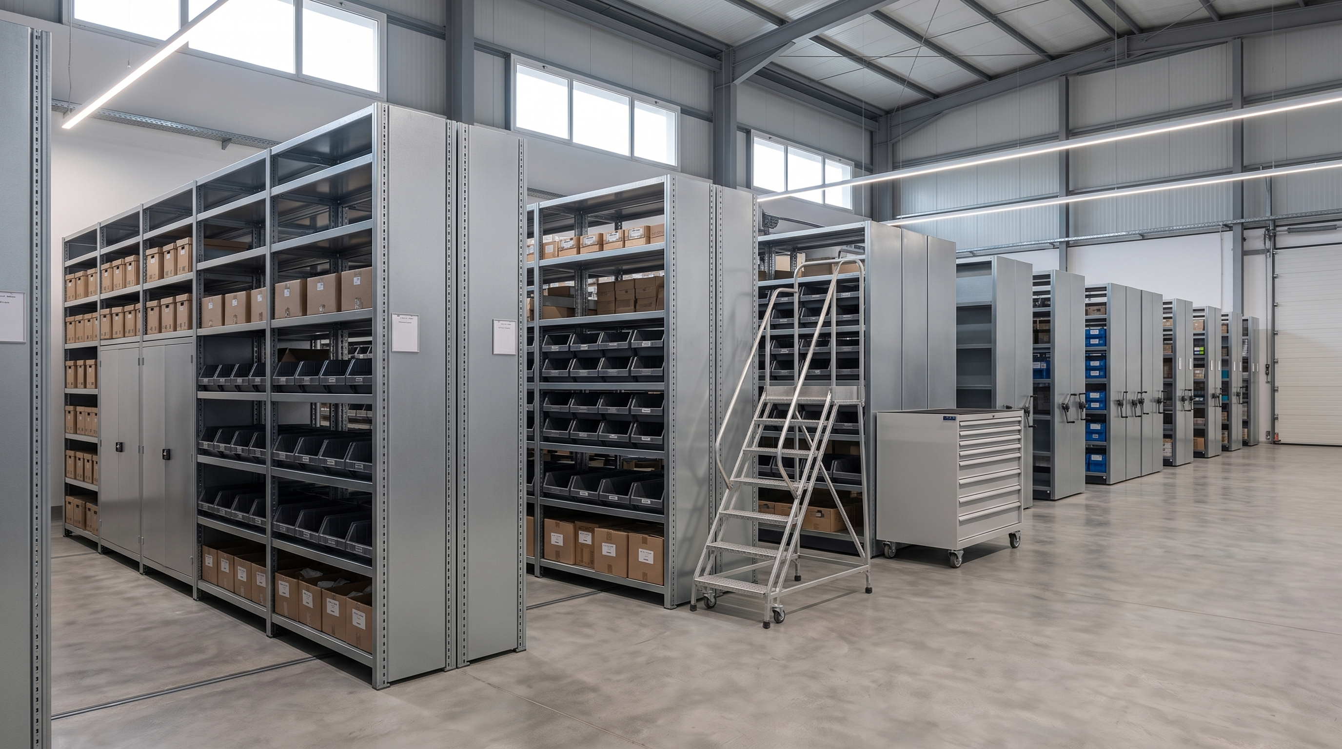 Mobilier métallique — rayonnage industriel, étagères et solutions de stockage pour entreprises et professionnels